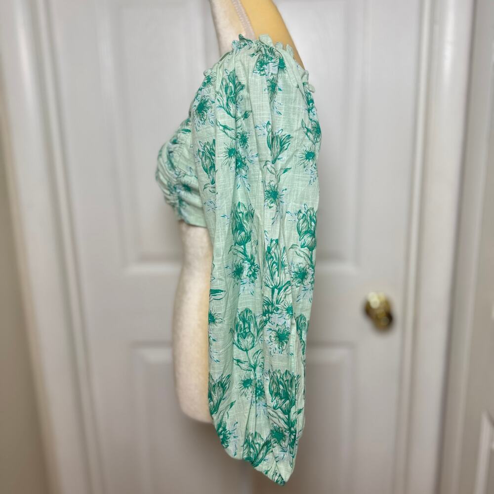 Sabo Zoe Tulip Puff Sleeve Backless Tie Back Crop Top - Size XL - Picture 5 of 10